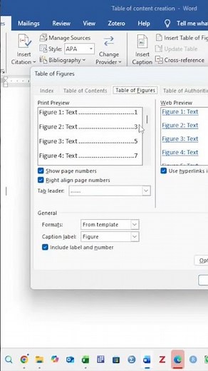 How to Create an Automatic Table of Figures/ List of Figures #viral