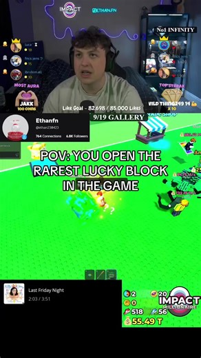 HOLY AURA HUGE PULL #fyp #roblox #stream #gaming #luckyblock