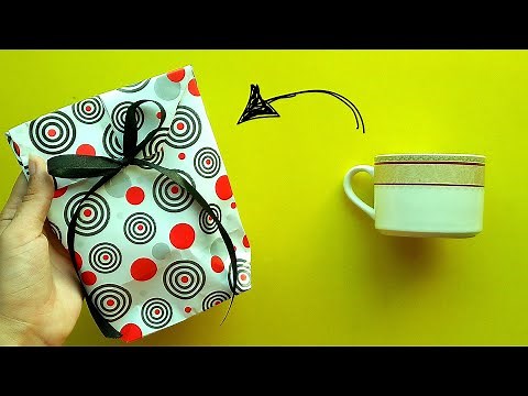 How to Wrap a Mug without a Box | How to Wrap a Mug with Wrapping Paper | Cup Wrapping Ideas