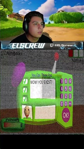 Streamer Solves Baldi's Math Problems For A Quarter Prize! #shorts