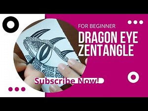 zentangle for beginners step by step | haw to draw dragon eye