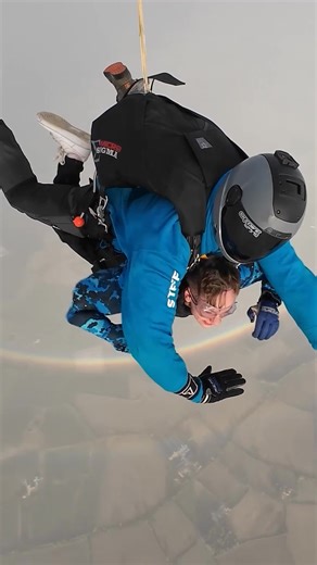 5.9K views · 67 reactions | Skydivers over the British countryside captured the rare full-circle shape of a rainbow while free-falling thousands of feet.  | New York Post Health & Parenting | Facebook