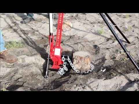 Rip Posts out of the ground! Pulling Posts with Hi-Lift Type Farm Jack and "Safe Jack"