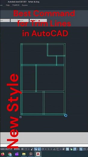 Best Command For Trim Lines in AutoCAD #tips #best #tricks