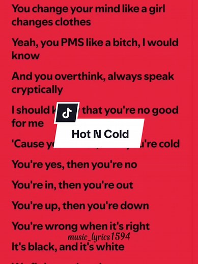 Hot N Cold - Katy Perry Lyrics Explained
