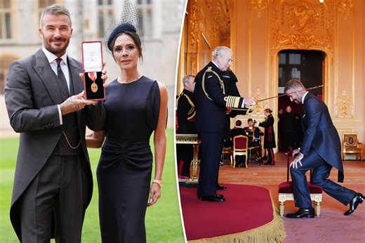David Beckham receives knighthood from King Charles — and Victoria has a new name, too