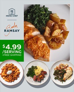 My meals on the Home Chef menu are absolutely stunning 🤩Get everything you need to cook my five-star meals without the stress delivered by Home Chef! Get meals starting at $4.99/serving Free Shipping when you sign up. | Gordon Ramsay