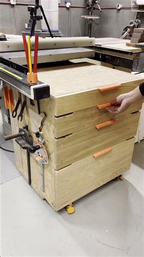 No More Clutter! Table Saw Side Space Hack (Drawers + Saw Blade Storage)