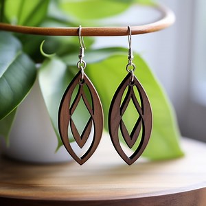 10 Elegant Wooden Earring Templates Bundle | Laser Cut Dangle Designs for Women - SVG, DXF, EPS Digital Download Set - Etsy UK