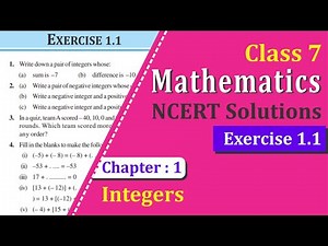 NCERT Solutions for Class 7 Maths Chapter 1 Exercise 1.1