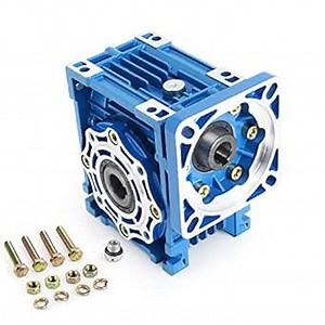 CNCTOPBAOS NMRV040 Worm Gearbox Speed Reducer Ratio 10:1 Metal Gearheads Worm Gear Reducer RV40 NMRV-040 for Nema34 Stepper Motor Servo Motor NMRV40 (10:1)