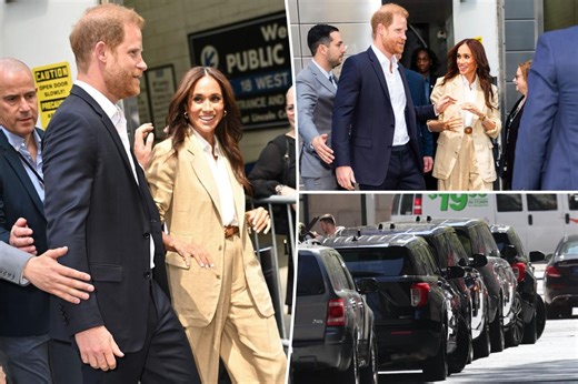 Prince Harry supports Meghan Markle as she returns to NYC to speak at Time100 Summit