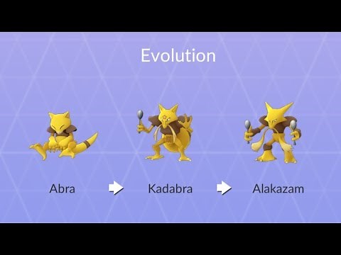 Abra Full Evolution Chain! Abra and Kadabra and Alakazam Evolved!