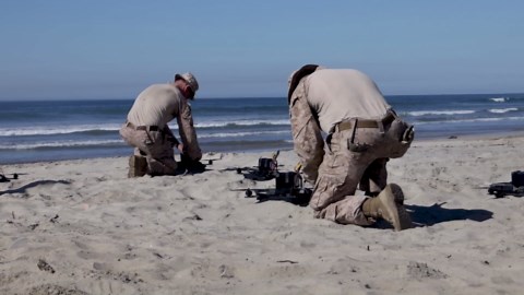 Watch as Marines Launch a Swarm of Armed Drones