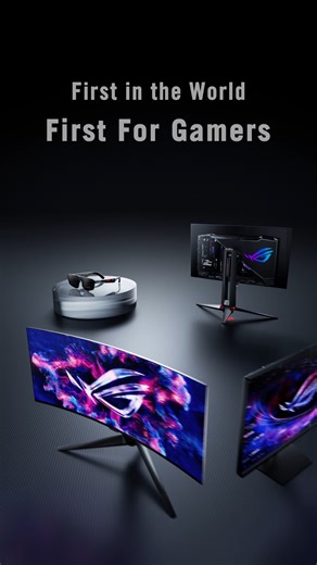 🏆🖥️ #ROG brings the next generation of gaming displays, from the world’s first RGB OLED gaming monitor to the first 240Hz micro OLED gaming glasses. ​ ⚡More speed. ​ 🎯More clarity. ​ 🌌More immersion. ​ #RGBOLEDmonitor #GamingGlasses #ROGXrealR1 #GsyncPulsar #CES2026 #Display | ASUS Republic of Gamers