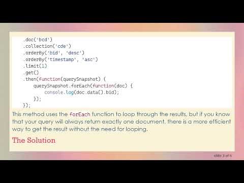 How to Retrieve a Single Document in Firestore without Using forEach