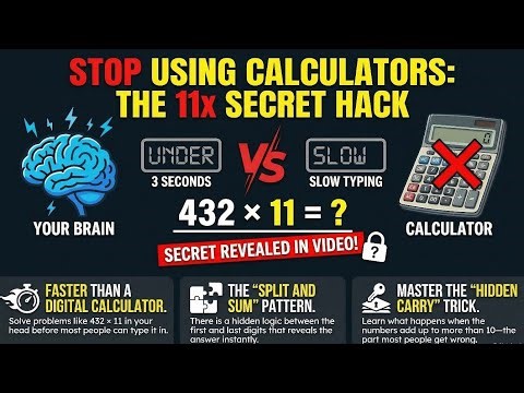 Multiply Any Number by 11 in Seconds | Fast Multiplication Trick