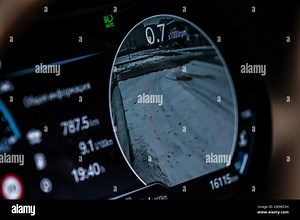 Car rear view system monitor reverse. Modern car digital dashboard Stock Photo - Alamy
