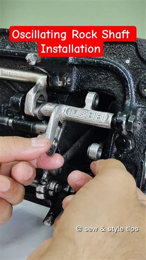 Sewing machine oscillating rock shaft installation 🪛 #sewingmachinerepair #silaimachinerepairing