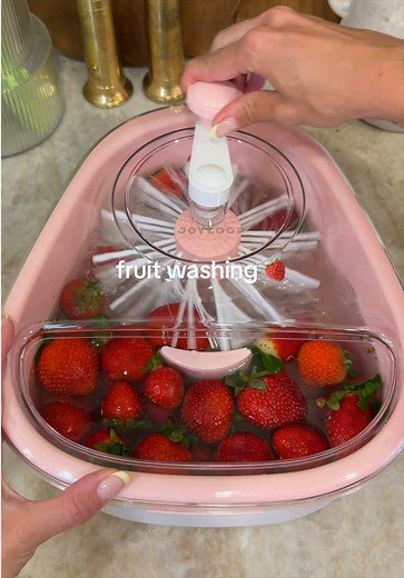 Washing and Prepping Strawberries with a Fruit Spinner