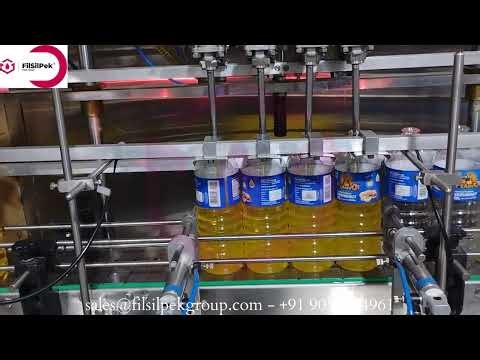 Automatic 4 Head Servo Filling Machine | 1 Liter Edible Oil Filling