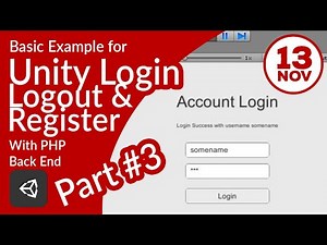 Unity & PHP Login Logout and Register Part 3 - Login Screen
