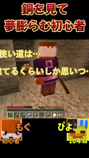 銅でテンション上がる初心者 #マイクラ #マインクラフト #ゲーム実況 #minecraft