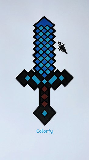 Minecraft Sword ASMR coloring #minecraft #asmr #satisfying #coloring #satisfatório