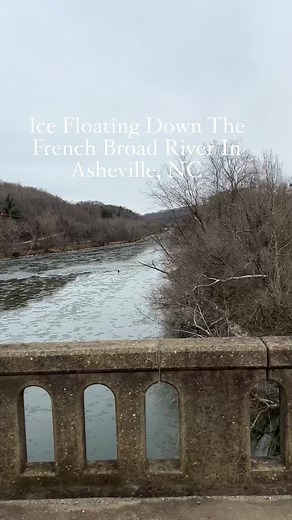 26K views · 596 reactions | Ice floating down the French Broad River in Asheville, NC. | Ashevillewx-Meteorologist Hunter Ward | Facebook