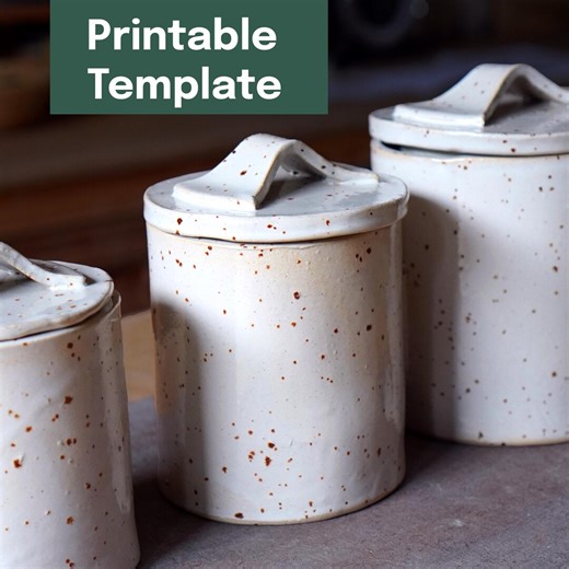Printable Pottery Template   Video Tutorial -- Storage Jar - Etsy