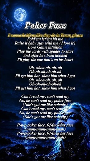 🎵 Lady Gaga - Poker Face (Lyrics) | #shorts