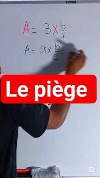 Calcul littéral mathématiques en français #maths #france #fonction