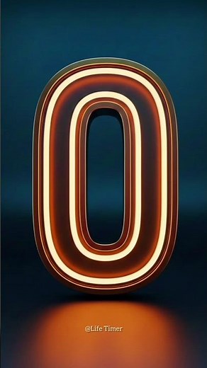 0 to 9 Neon Glow Count Up 🔢 | Satisfying Digital Timer #countup #shorts