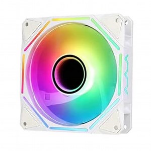 Computer Case Fans 120mm aRGB 5v-3pin,Computer Cooling Fan 1800 RPM,Addressable RGB LED System Fan Silent,PWM RGB Fan for Gaming PC,Adjustable Color LED PC Cooling Fan (White)