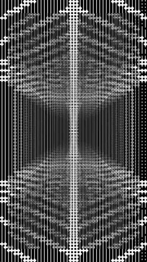 Hypnotic 3d grid with Ascii effect in ill Visuals.