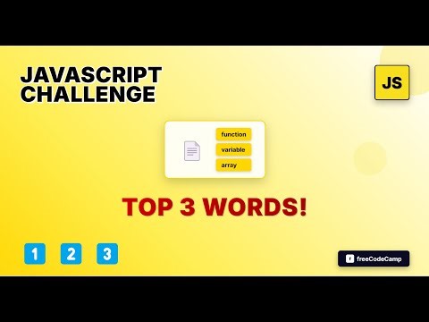 JavaScript Challenge: Find the Top 3 Most Frequent Words 🏆 | freeCodeCamp Daily Coding