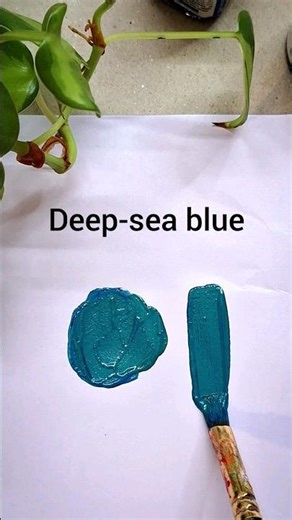 How to get deep-sea blue colour by acrylics Part 2 | colour mixing for Deep sea blue #howto #shorts
