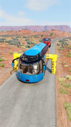 Bus Vs Log Trap BeamNgDrive