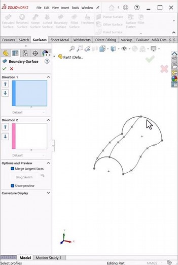 Boundary Surface in SolidWorks | Quick Surface Modeling Tutorial #shorts