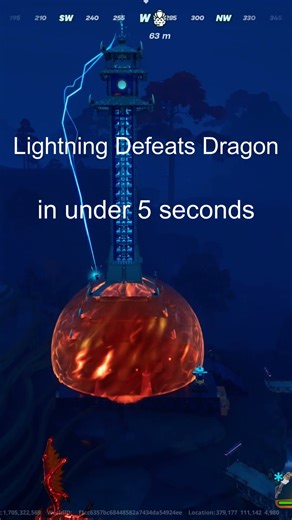 LIGHTNING is OP against DRAGON #LEGO #legofortnite #dragon #epic #funny