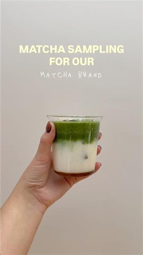 Matcha sampling for our matcha brand