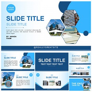 Editable PowerPoint Template for Teachers – 10 Blue Modern Slides