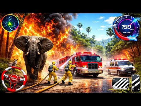 Fire Truck City Rescue Simulator 3D - US Emergency 911 Ambulance Driving - Android Gameplay