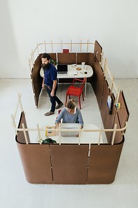 How The Andes House’s Ensamble Project Uses Hardboard to Create Workspaces