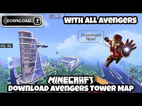 How To Download Avengers Tower Map With All Avengers In Minecraft | Download Avengers Mod Minecraft