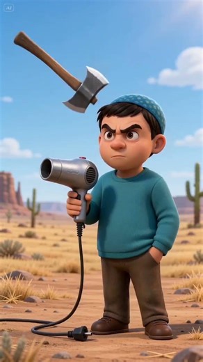 Bro brought a Hair Dryer to a Duel 💀🌪️ #shorts #3danimation #animation #cartoonlogic #funnyvideo