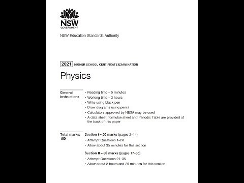 2021 Physics HSC | 100% Worked Solutions
