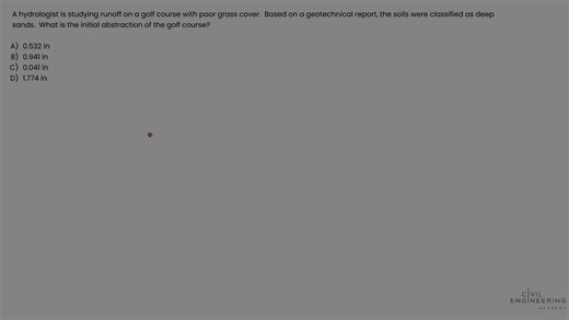 Hydrology - Find the Initial Abstration (Revised)