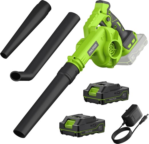 20V Cordless Leaf Blower, 120MPH Electric Blower with 2 Batteries & Charger, Lightweight Yard Tools for Lawn Care, Patio, Backyard, Garden, Grass Blower for Floor and Outdoor Use