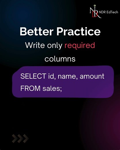 Avoid SELECT * in SQL | Improve Query Performance